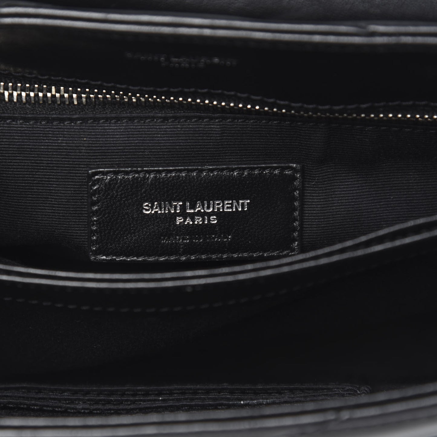 Calfskin Y Quilted Monogram Toy Loulou Crossbody Bag Black