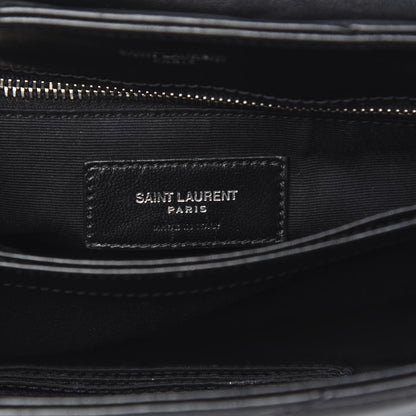 Saint Laurent Calfskin Y Quilted Monogram Toy Loulou Crossbody Bag Black 6 of 10