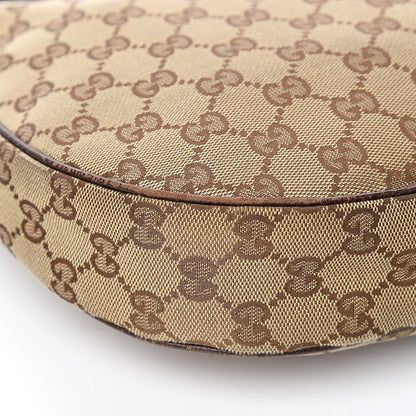 Gucci Monogram Medium Half Moon Hobo Dark Brown 8 of 13