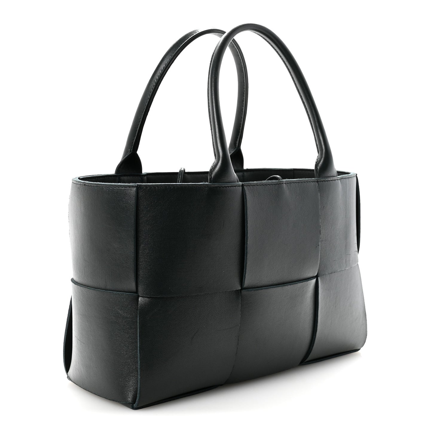 Nappa Maxi Intrecciato Small Arco Tote Inkwell