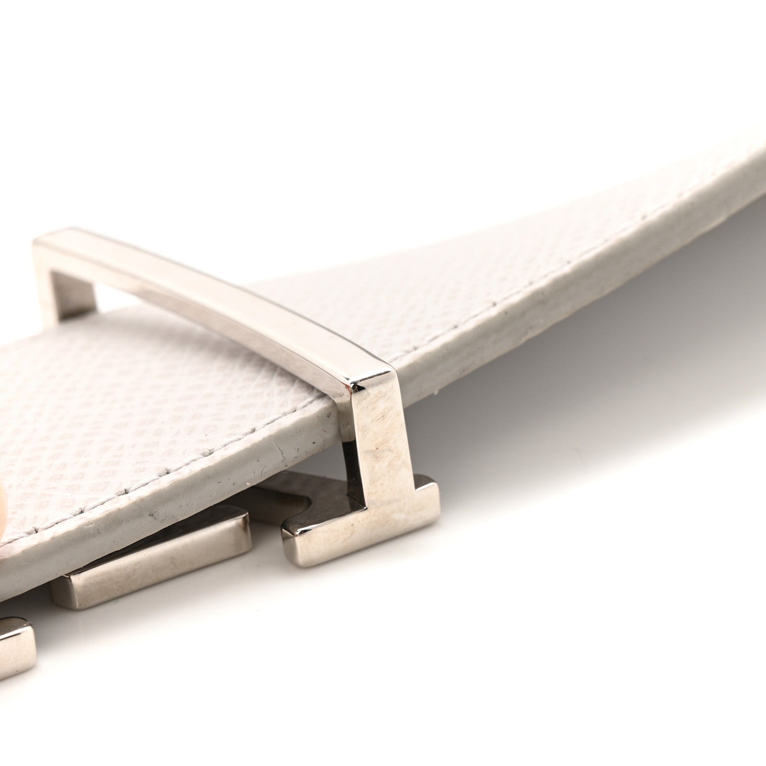 Louis Vuitton Taiga Monogram 40mm LV Initiales Belt 85 34 White