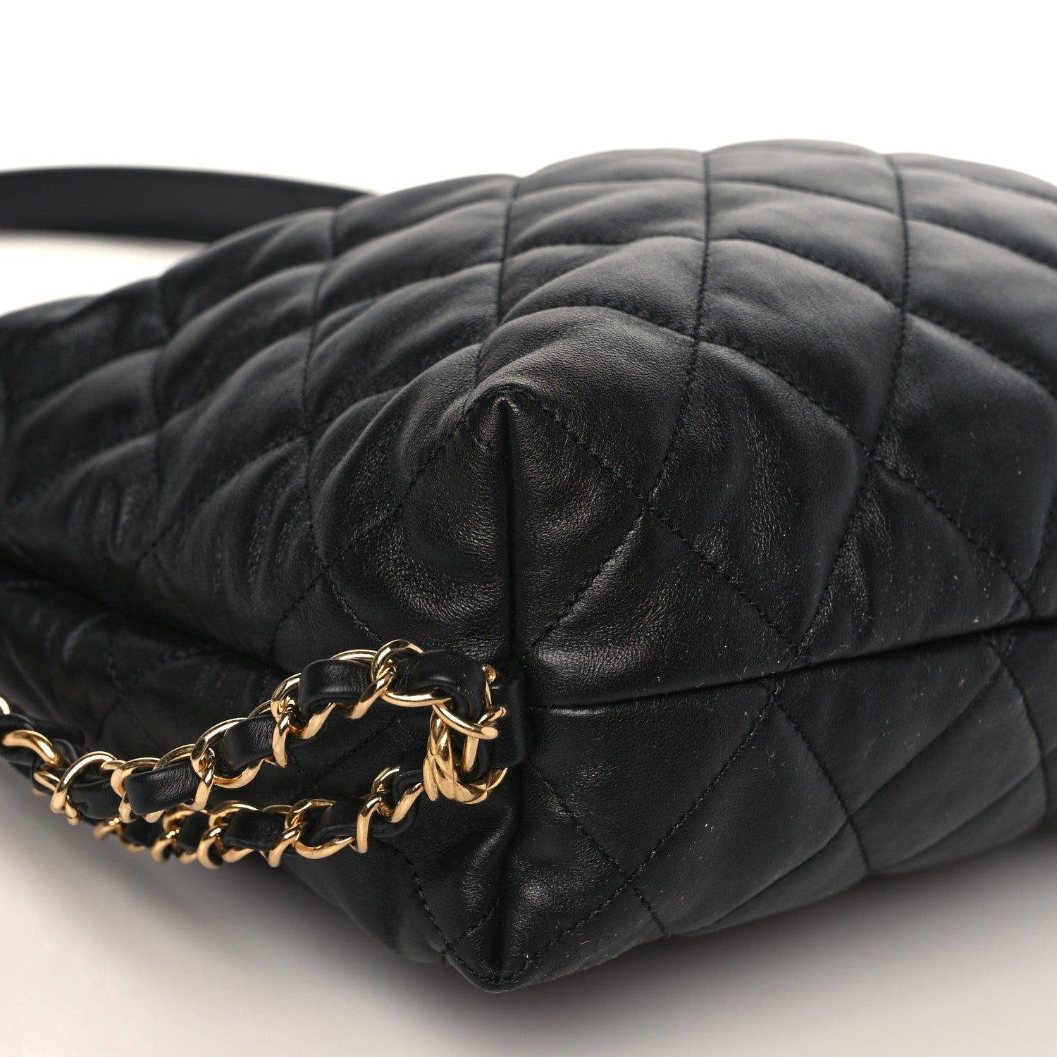 Chanel Lambskin Quilted Maxi Hobo Black 16 of 17