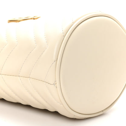 Gucci Calfskin Matelasse Mini GG Marmont 2.0 Bucket Bag White 9 of 11
