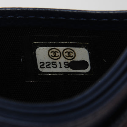 Chanel Caviar Chevron Card Holder Navy 7 of 7