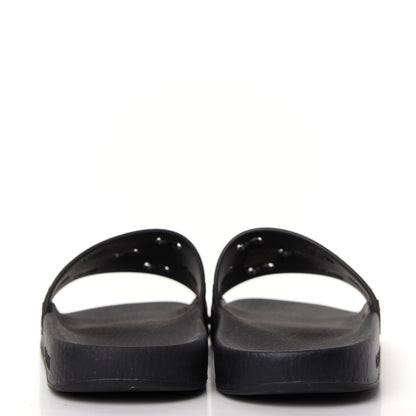 Gucci Rubber GG Monogram Perforated Womens Slide Sandals 39 Black 7 of 10