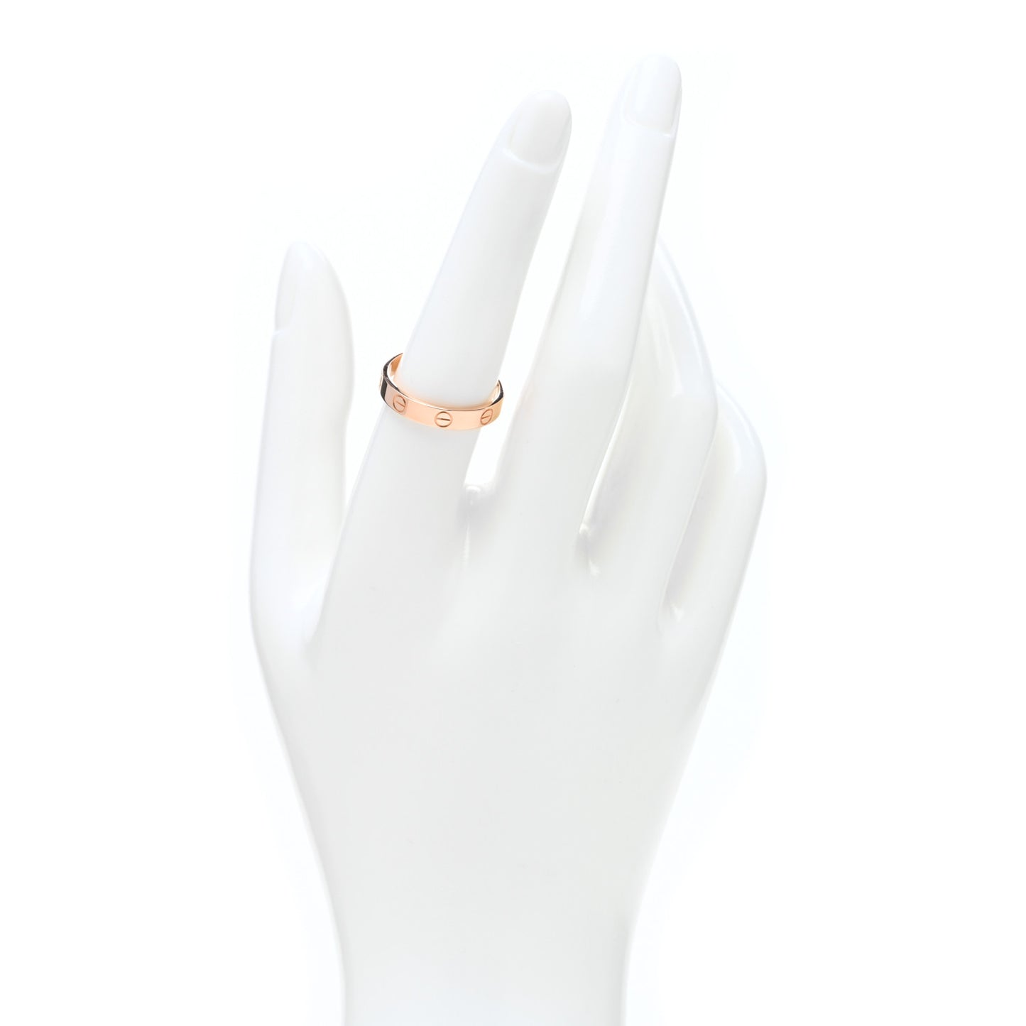 18K Pink Gold 3.5mm LOVE Wedding Band Ring 56 7.75