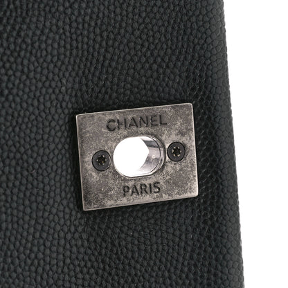 Chanel Caviar Lizard Embossed Quilted Mini Coco Handle Flap Black 7 of 12