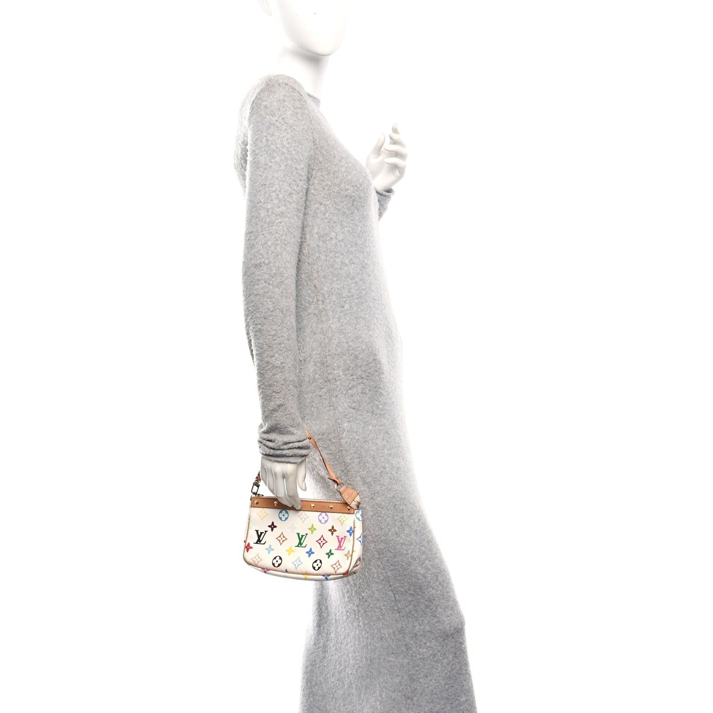 Monogram Multicolor Pochette Accessories White