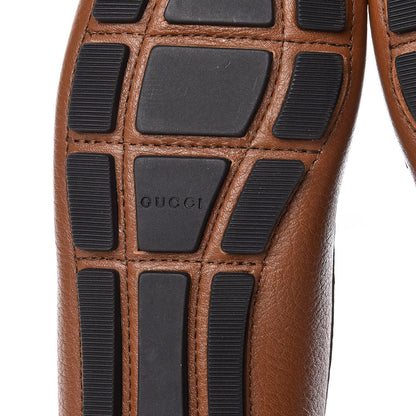 Gucci Cellarius Soft Interlocking G Womens Driver Loafers 37 Brown 6 of 9