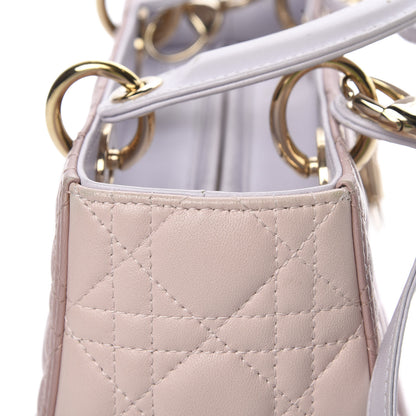 Christian Dior Lambskin Cannage Medium Tri-Color Lady Dior Rose Pale 15 of 17