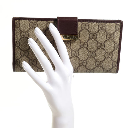 Gucci GG Plus Monogram Icon Bar Continental Wallet Bordeaux 2 of 8
