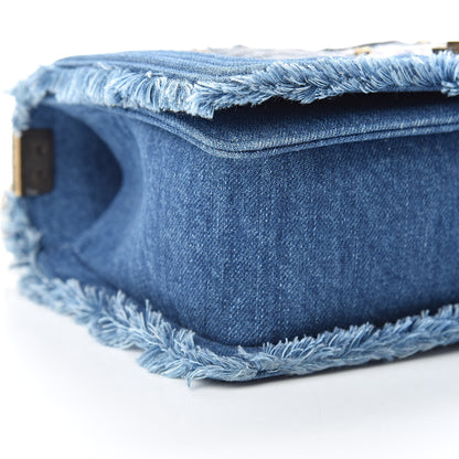 Chanel Denim Patchwork Medium Boy Flap Blue 9 of 10