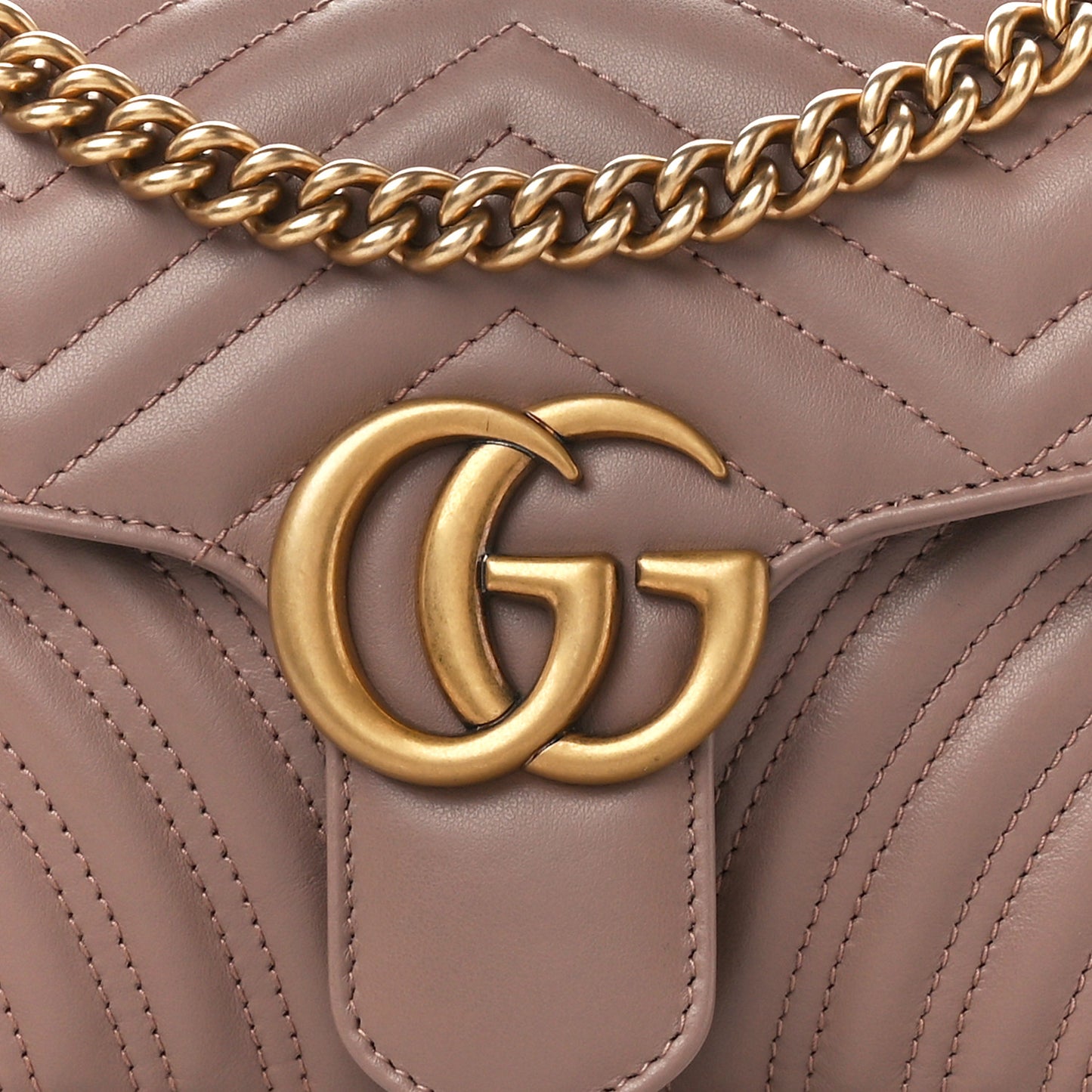 Calfskin Matelasse Small GG Marmont Shoulder Bag Porcelain Rose