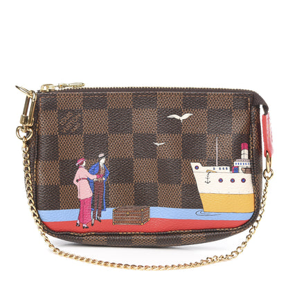 Louis Vuitton Damier Ebene 2016 Christmas Animation Mini Pochette Accessories 1 of 6