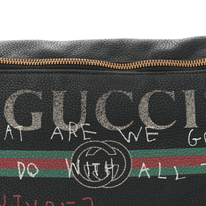Gucci Grained Calfskin Coco Capitan Logo Belt Bag Black 8 of 14