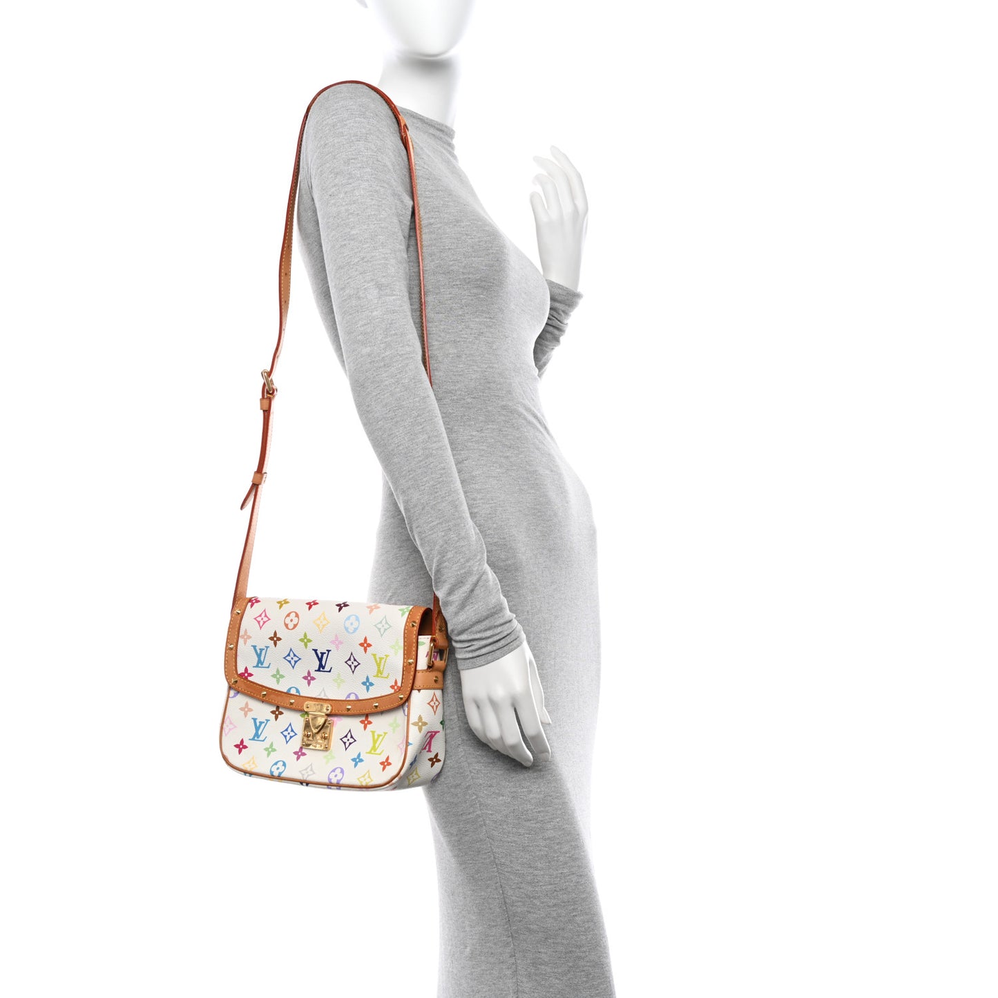 LOUIS VUITTON Monogram Multicolor Sologne White