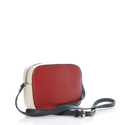 Gucci Dollar Calfskin Small Soho Disco Bag Hibiscus Red Mystic White Blue 3 of 7