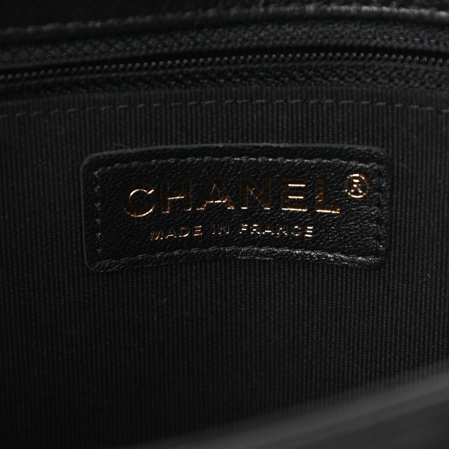 Lambskin Quilted Mini Logo Square Flap Black