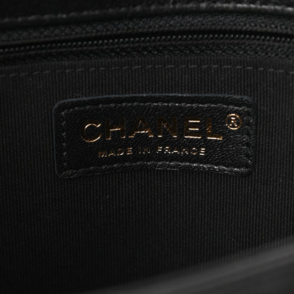 Chanel Lambskin Quilted Mini Logo Square Flap Black 6 of 11