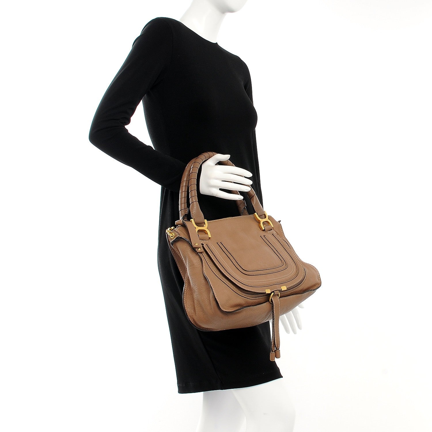 Chloe Calfskin Small Marcie Satchel Nut 3 of 21