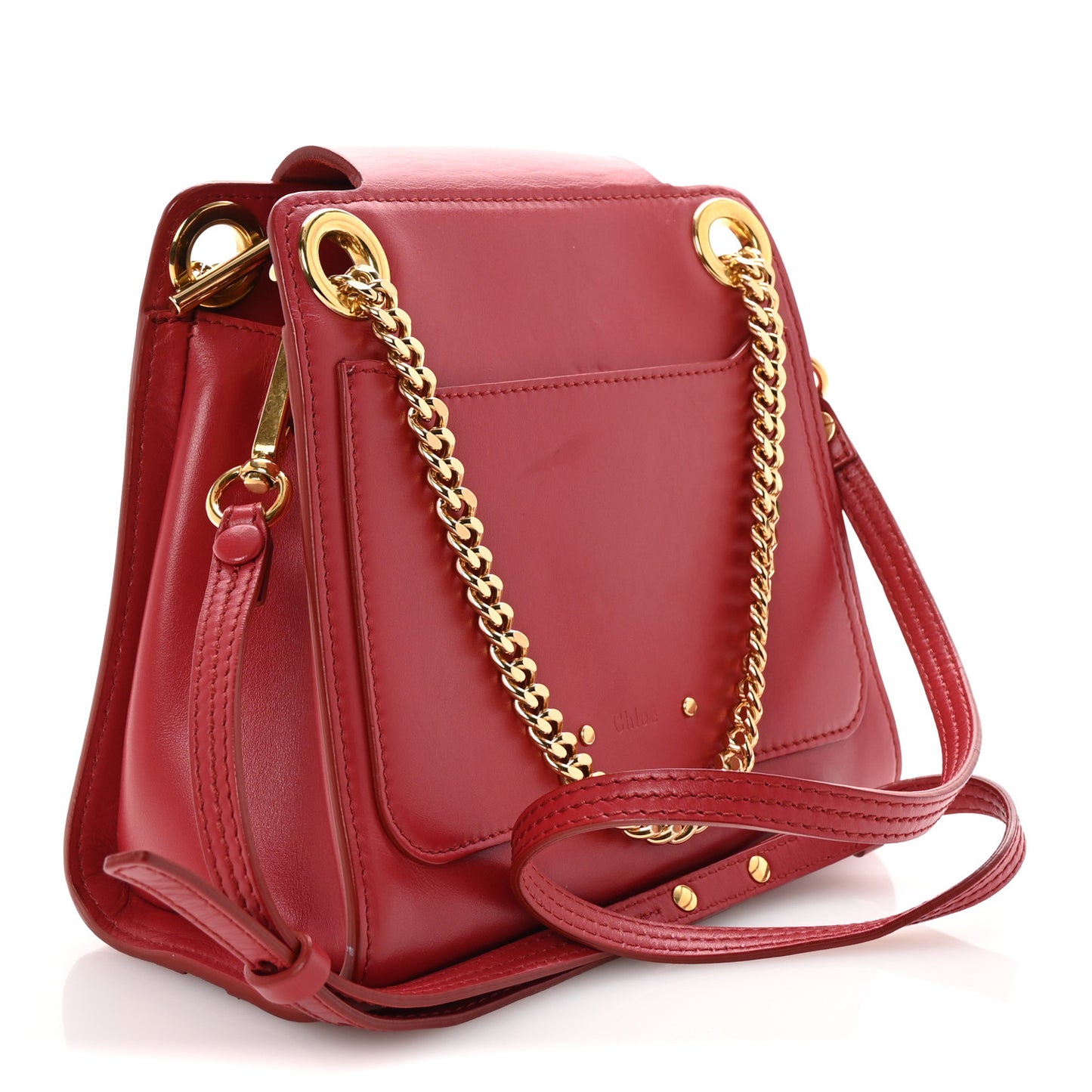 Shiny Calfskin Mini Annie Shoulder Bag Dreamy Red