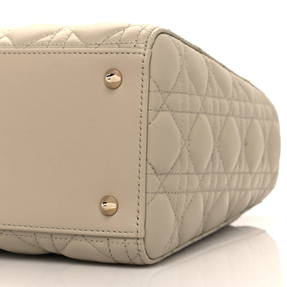 Christian Dior Lambskin Cannage Medium Lady Dior Beige 9 of 10