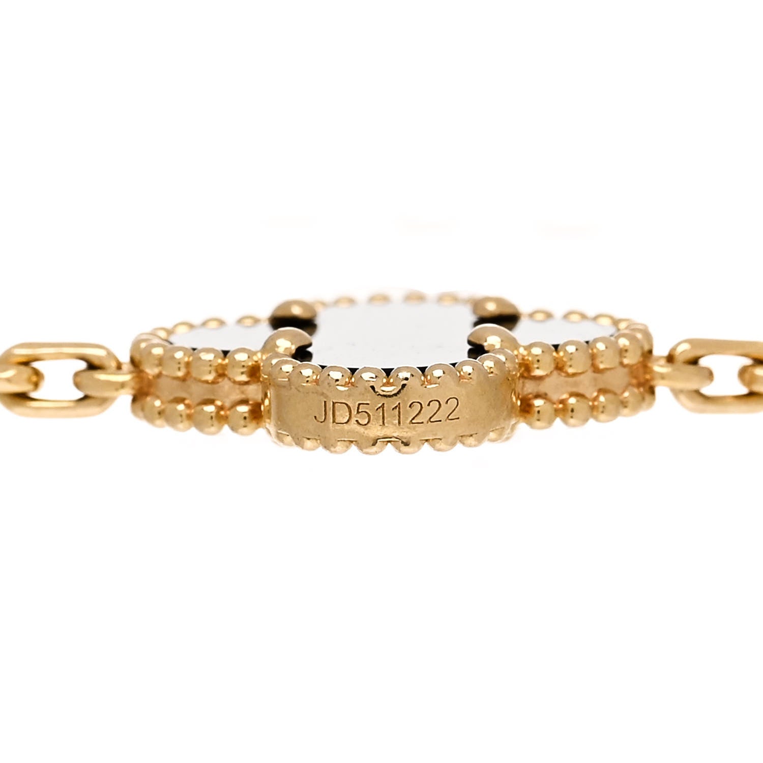 Van Cleef & Arpels 18K Yellow Gold Black Onyx 5 Motifs Vintage Alhambra Bracelet 4 of 4