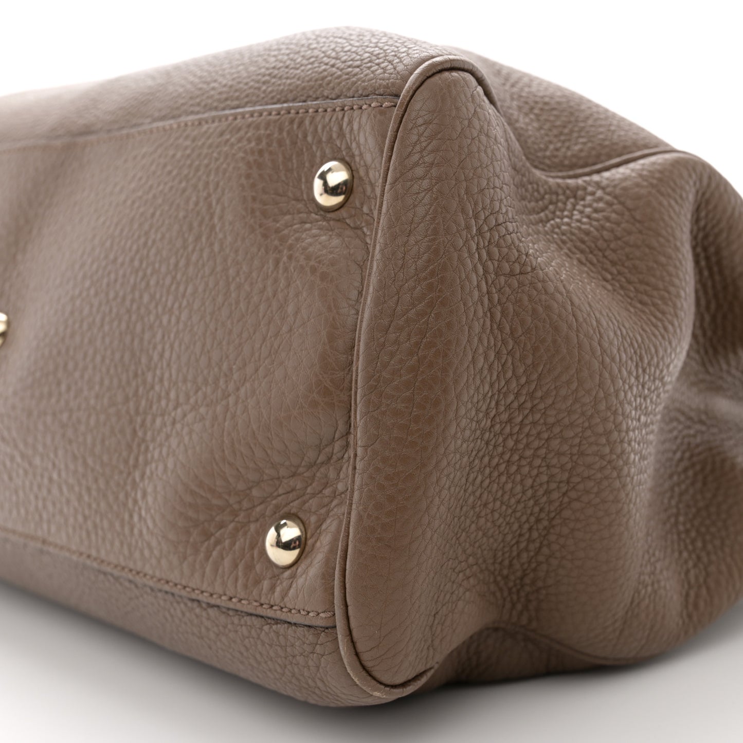 Pebbled Calfskin Medium Bamboo Shopper Tote Acero