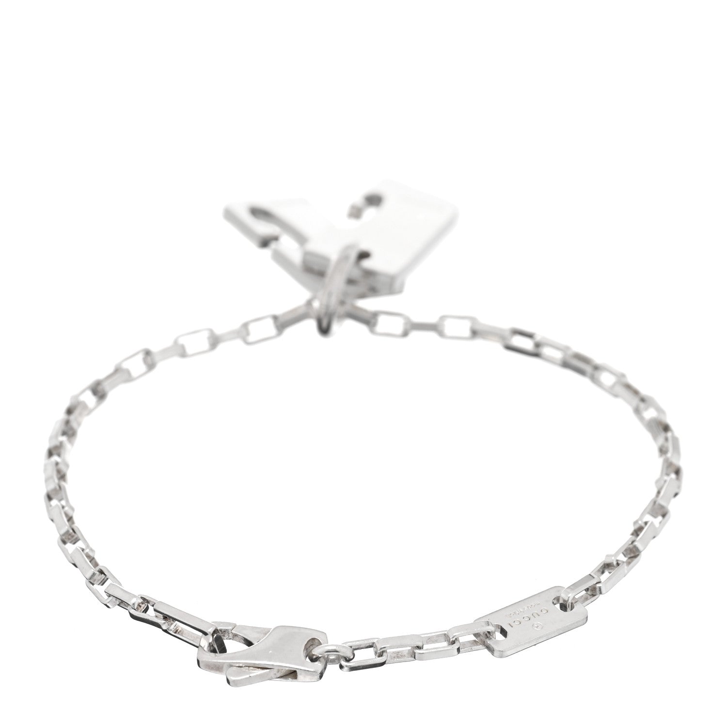 Gucci Sterling Silver Double G Charm Bracelet 2 of 3