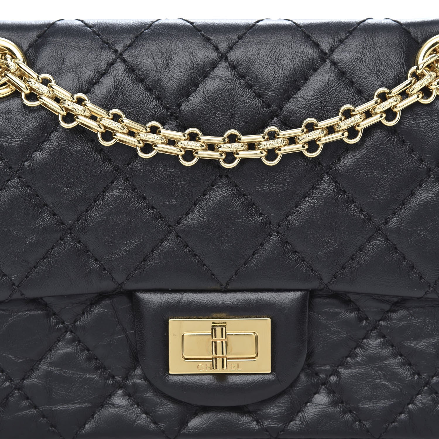 Chanel Aged Calfskin Quilted 2.55 Reissue Mini Flap Black 10 of 11