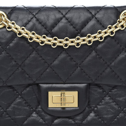 Chanel Aged Calfskin Quilted 2.55 Reissue Mini Flap Black 10 of 11