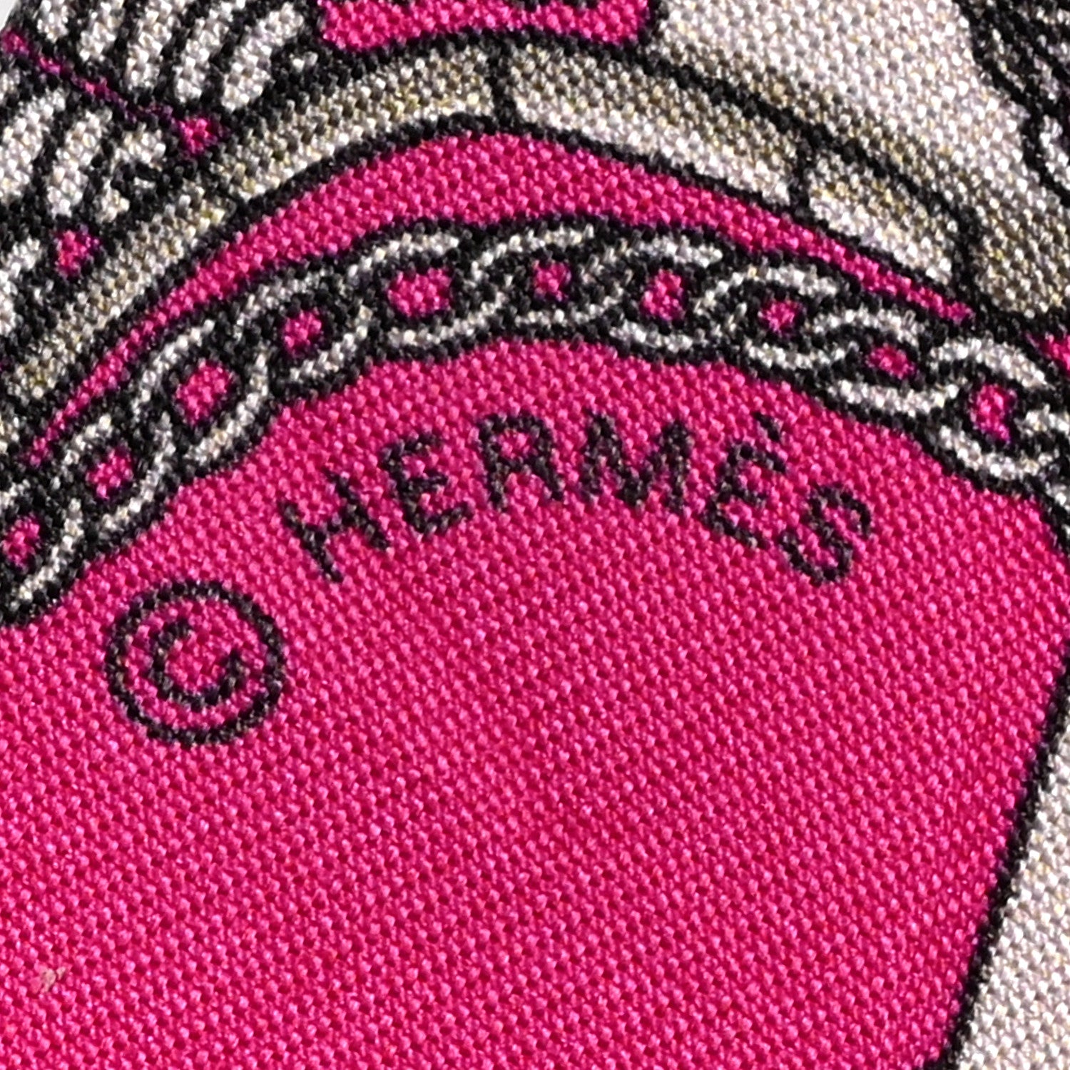 Hermes Silk Mors Et Gourmettes Remix Twilly Fuchsia Bleu Corail