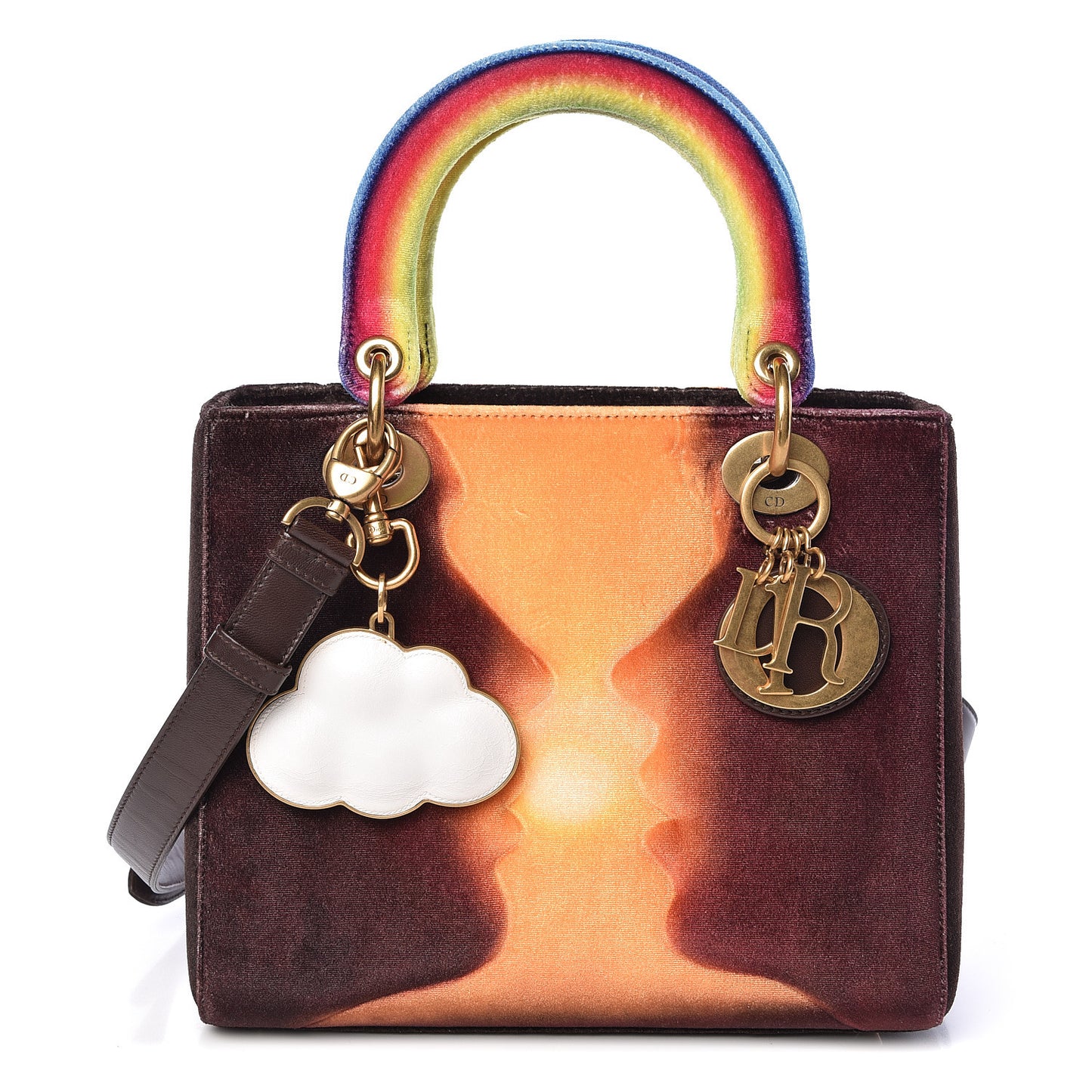x Friedrich Kunath Velvet Medium Lady Dior Multicolor