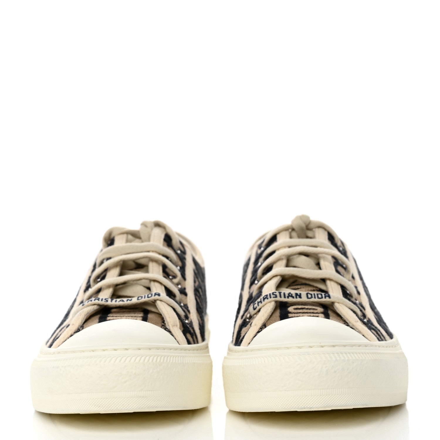 Christian Dior Canvas Oblique Walk'N'Dior Low Top Sneakers 39.5 Deep Blue 2 of 9
