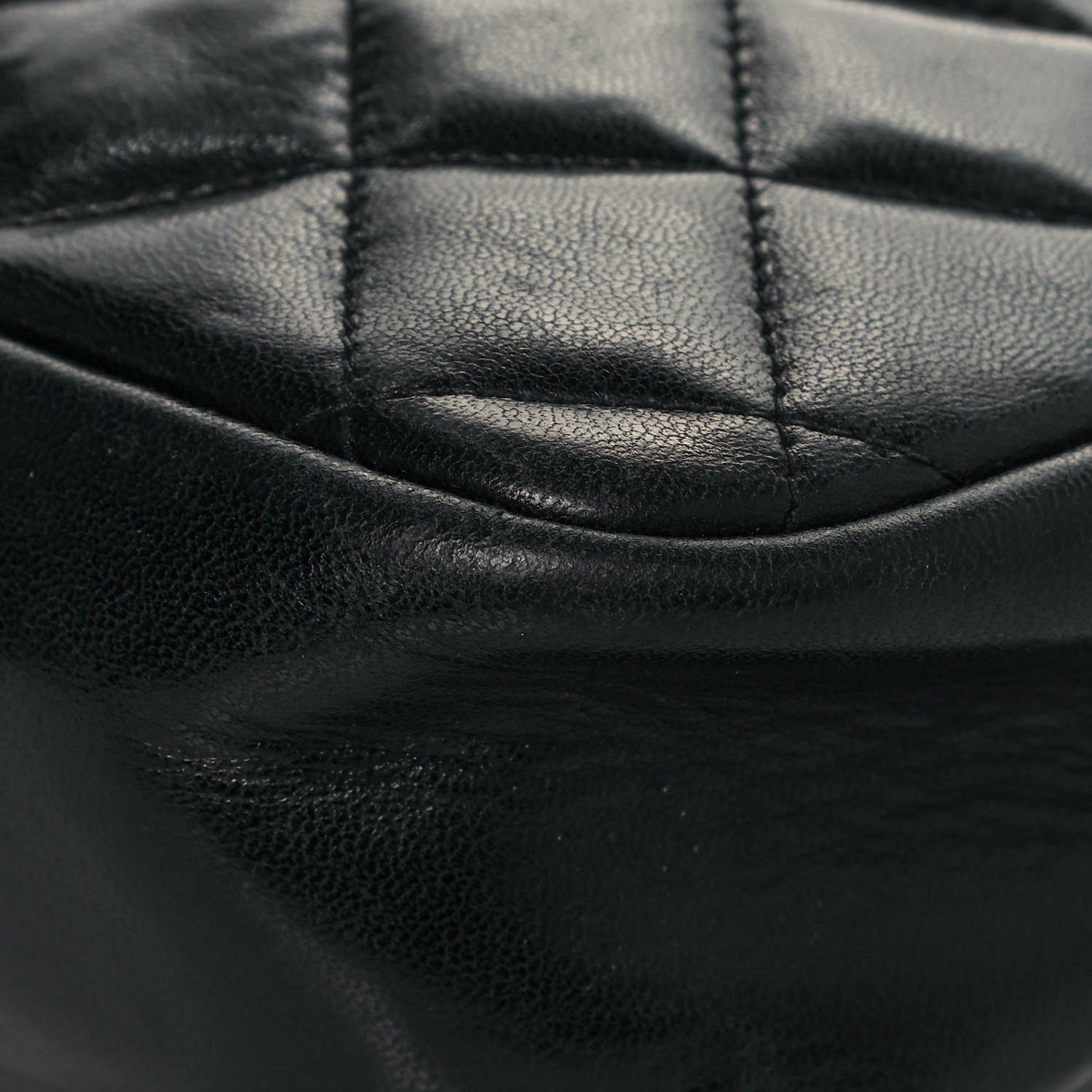 Chanel Lambskin Quilted Shoulder Bag Black 10 of 19