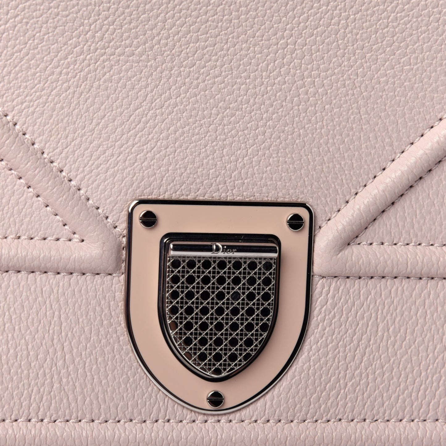 Grained Calfskin Cannage Medium Diorama Flap Bag Rose Poudre
