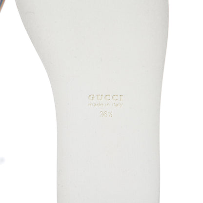 Gucci Metallic Nappa Peggy Platform Sneakers 36.5 Oro Vecchio 8 of 10