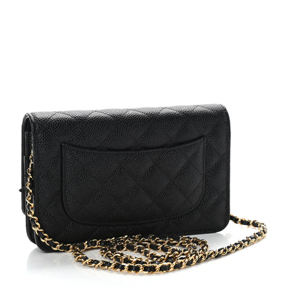 Chanel Caviar Quilted Wallet On Chain WOC Black 3 of 9