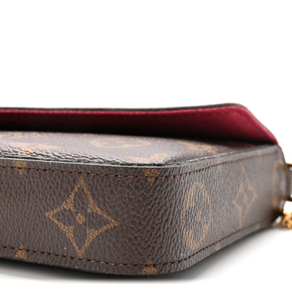 Louis Vuitton Monogram Pochette Felicie Chain Wallet Fuchsia 10 of 10
