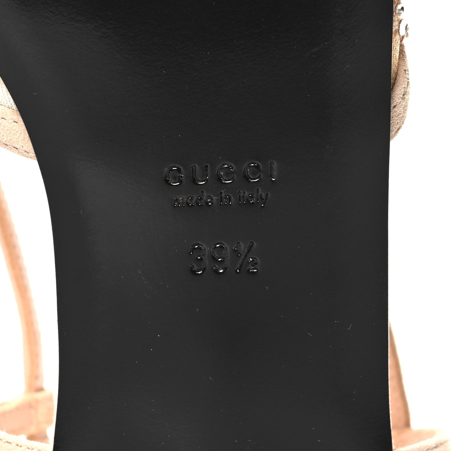 Suede Mesh Crystal GG Monogram Slingback Ballet Flats 39.5 Light Powder Skin Rose