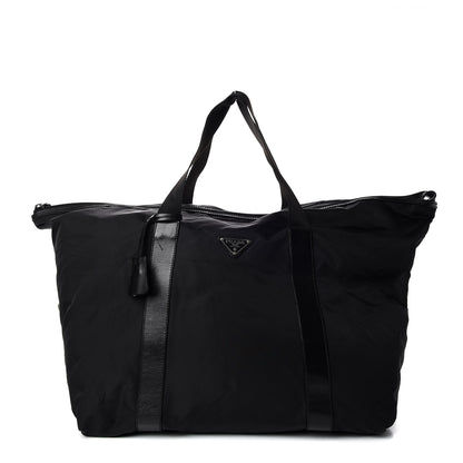 Prada Tessuto Nylon Saffiano Duffel Bag Black 1 of 9