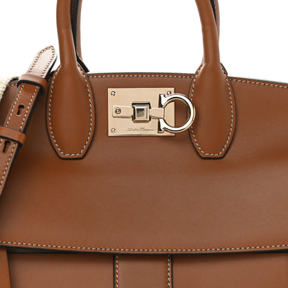 Salvatore Ferragamo Calfskin The Studio Cage Bag Sella 9 of 11