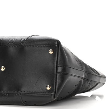 Gucci Guccissima Large Punch Tote Black 10 of 11