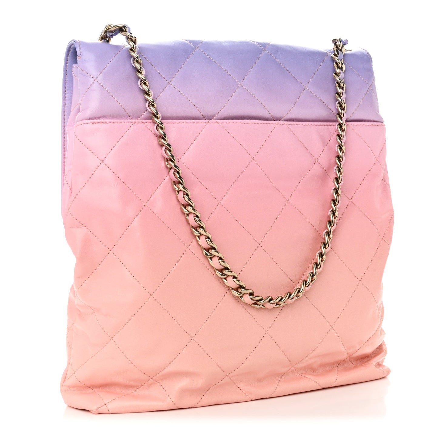 Shaded Calfskin CC Hobo Light Purple Pink Coral
