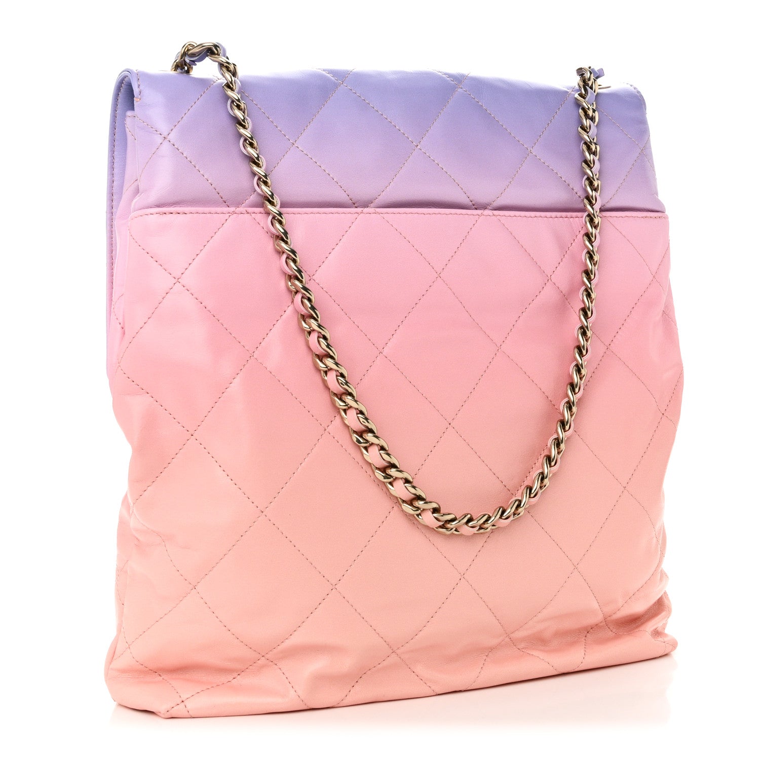 Chanel Shaded Calfskin CC Hobo Light Purple Pink Coral 3 of 10