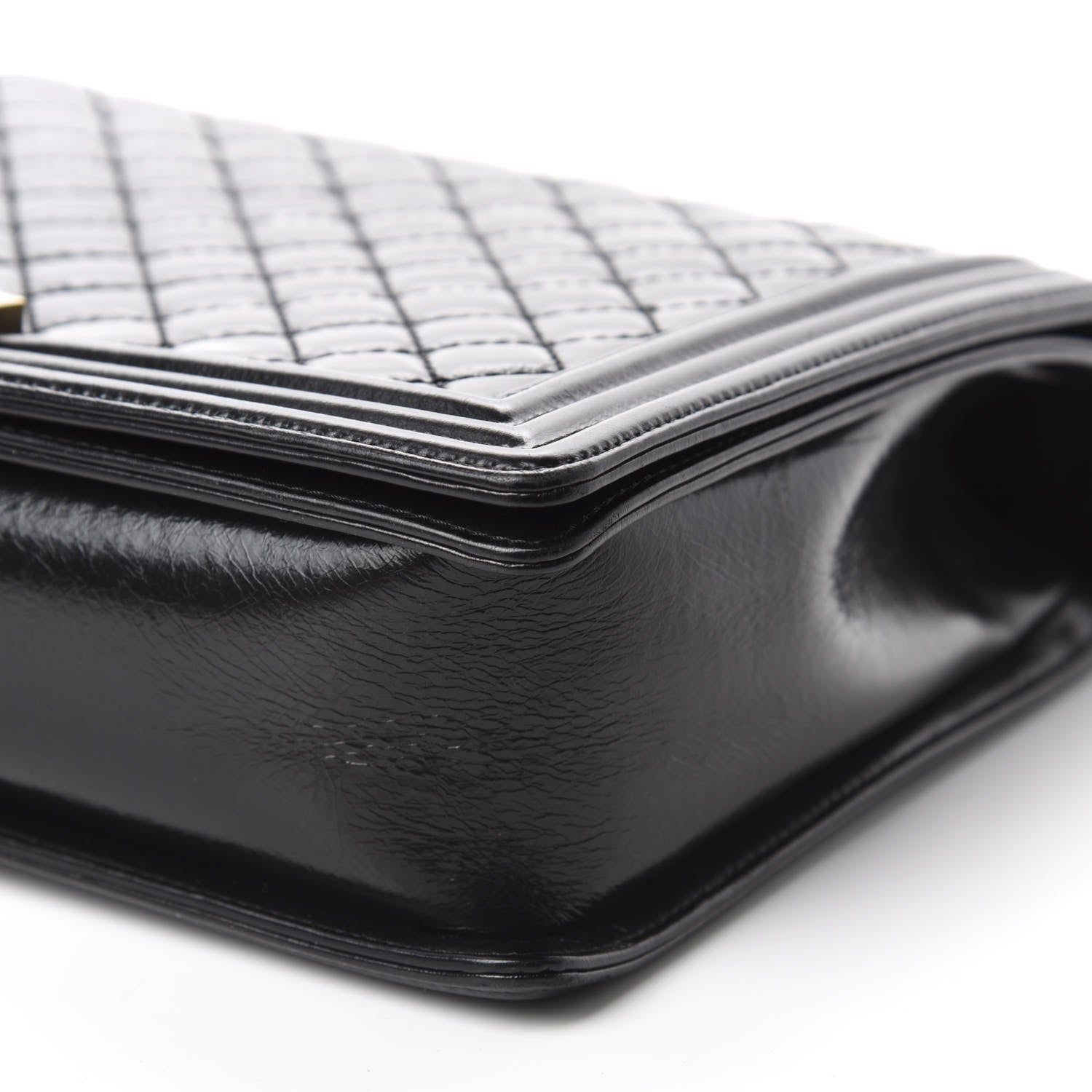 Chanel Glazed Calfskin Quilted Large Boy Flap Black 7 of 12
