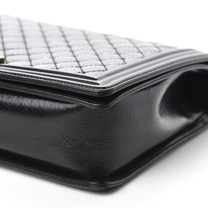 Chanel Glazed Calfskin Quilted Large Boy Flap Black 7 of 12