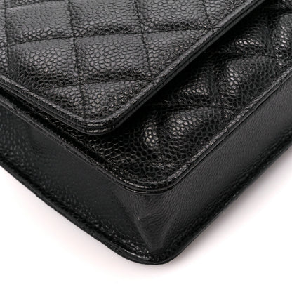 Chanel Caviar Quilted Wallet on Chain WOC Black 10 of 12