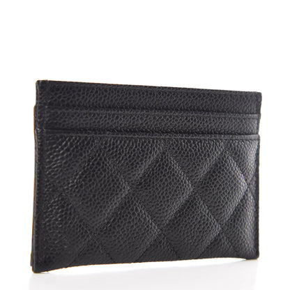 Chanel Caviar Quilted Filigree Card Holder Black 3 of 9
