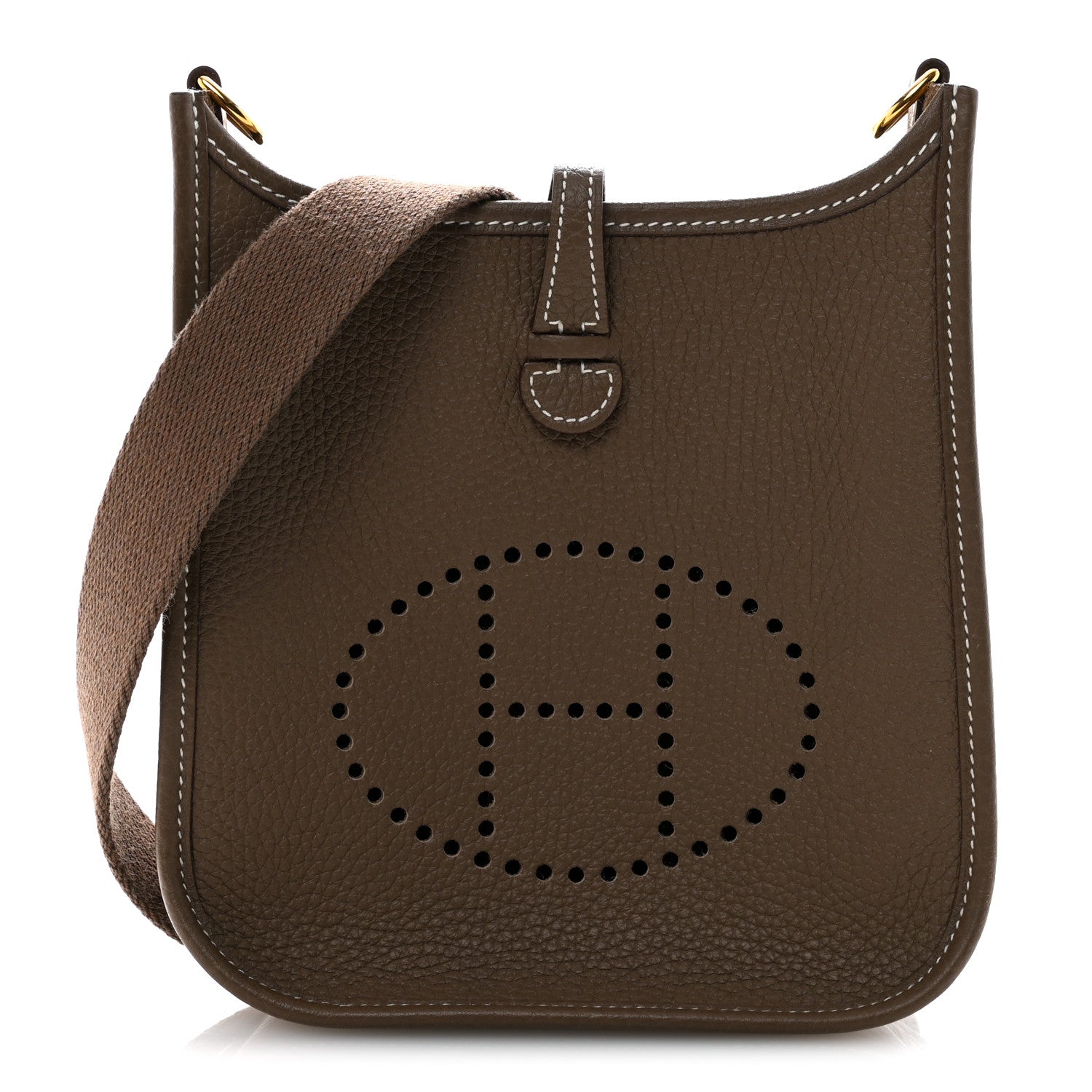 Hermes Taurillon Clemence Evelyne TPM Etoupe 1 of 12